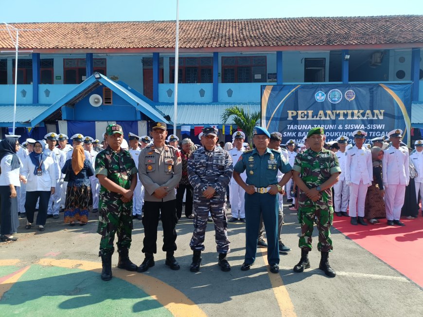 Pabung Kodim Tegal Hadiri Pelantikan Siswa Taruna SMK Baruna Dukuhwaru
