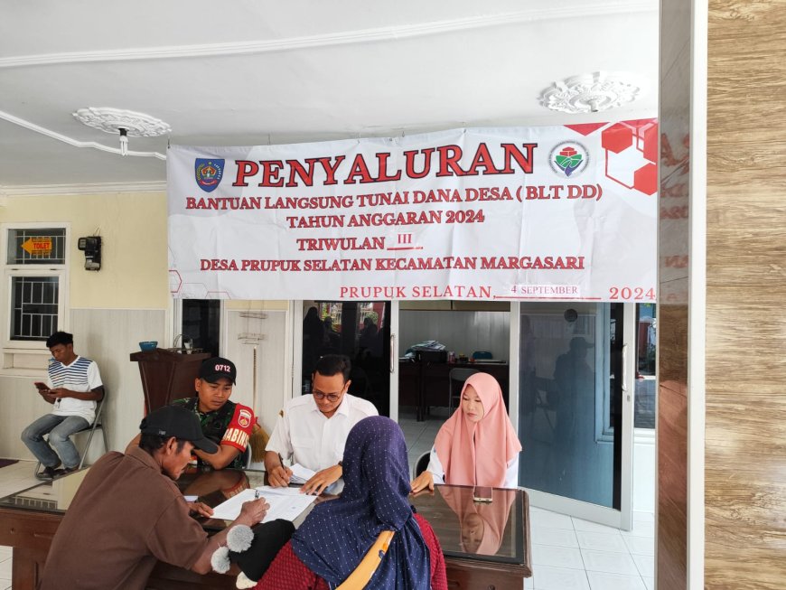 Serka Wijianto Damping Pembagian BLT DD Desa Prupuk Selatan