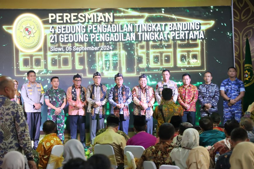 Dandim Tegal Hadiri Peresmian 4 Gedung Pengadilan Tingkat Banding Dan 21 Pengadilan Tingkat Pertama