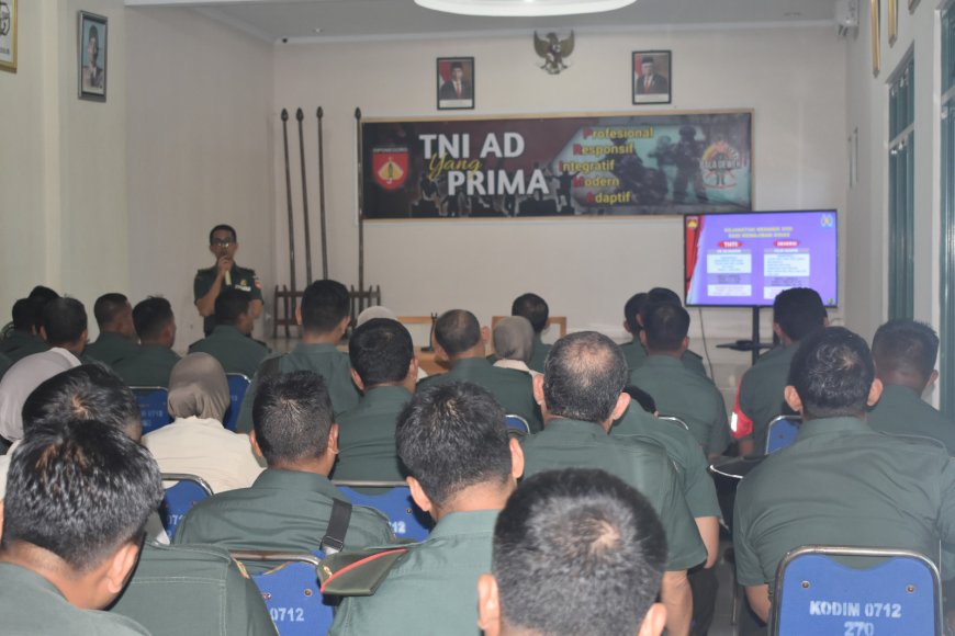 Prajurit Kodim Tegal Terima Penyuluhan Hukum Dari Kumdam IV Diponegoro