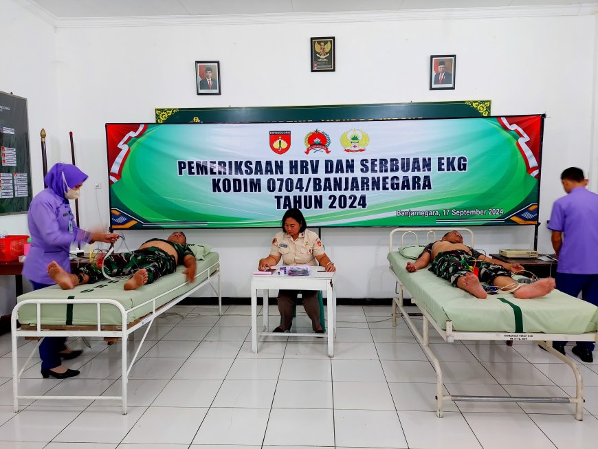 Pemeriksaan HRV dan Serbuan EKG 2024 di Kodim 0704/Banjarnegara