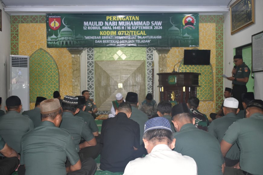 Kodim 0712 Tegal Peringati Maulid Nabi Muhammad SAW 1446 H