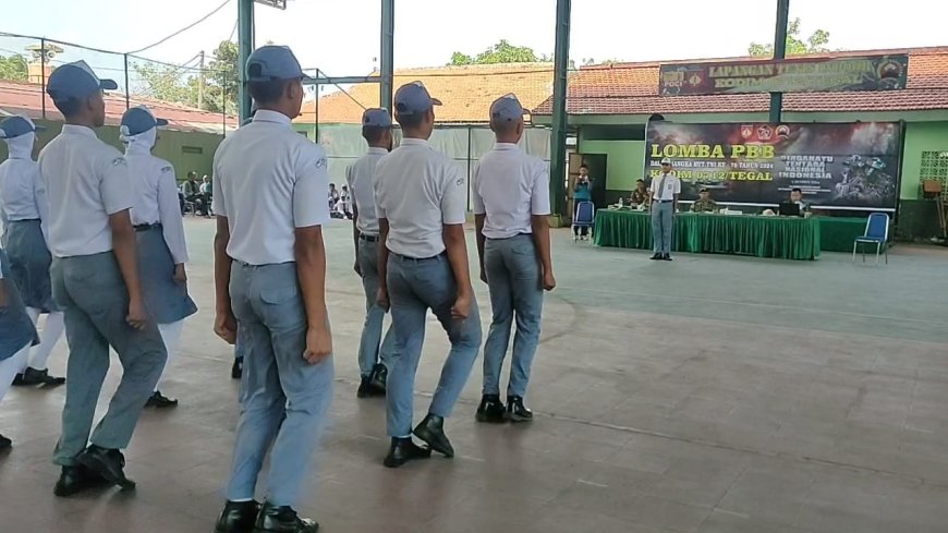 Jelang HUT TNI, Kodim Tegal Gelar Lomba PBB Tingkat SMP Dan SMA