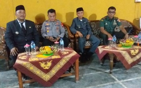 Danramil Mayor Inf Shokib Setyadi Hadiri Pelantikan Perangkat Desa Tarub