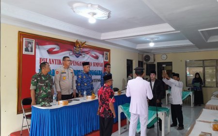 Peltu Wantoro Hadiri Pelantikan Dan Pengambilan Sumpah Jabatan Perangkat Desa Tonggara