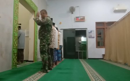 Babinsa Koramil Pangkah Sholat Subuh Berjamaah Bersama Warga Binaan