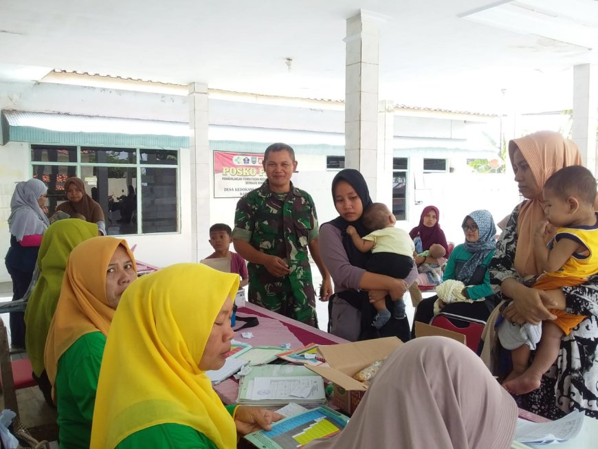 Pelda Samidi Dampingi Posyandu Desa Kedokansayang