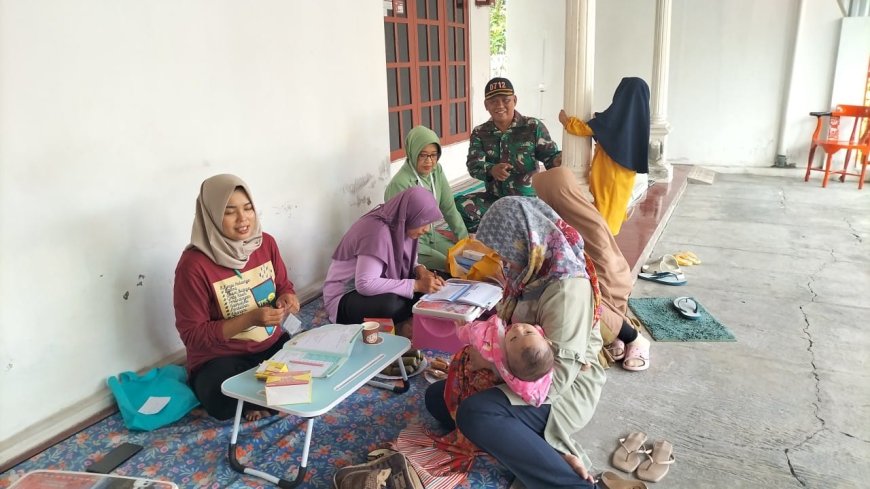 Danramil Slawi Dampingi Posyandu Kelurahan Procot
