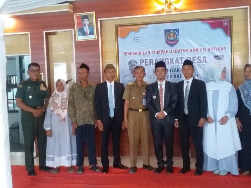 Danramil Tarub Hadiri Pelantikan Perangkat Desa Bulakwaru