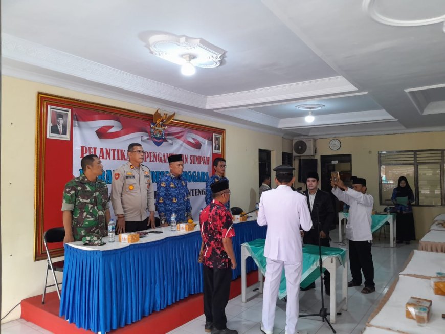 Peltu Wantoro Hadiri Pelantikan Dan Pengambilan Sumpah Jabatan Perangkat Desa Tonggara