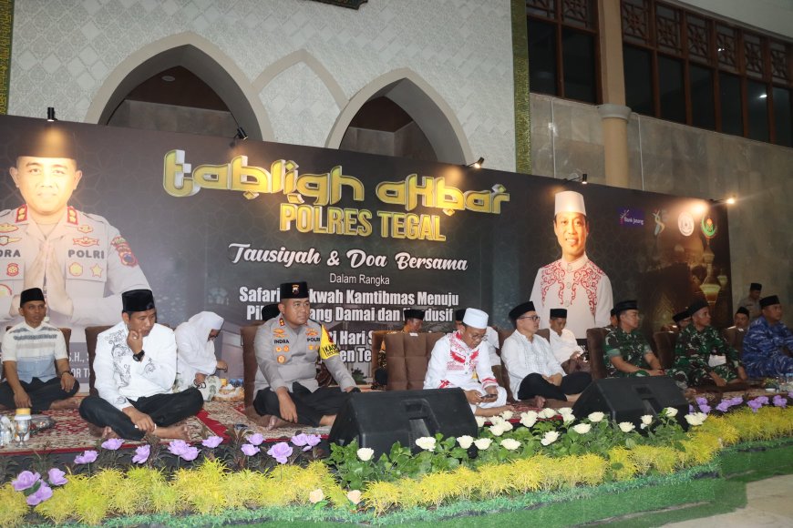 Dandim Tegal Hadiri Tabligh Akbar Menuju Pilkada 2024 Damai dan Kondusif