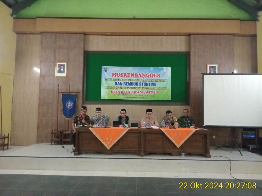 Babinsa Koramil Balapulang Hadiri Musrenbangdes Balapulang Wetan