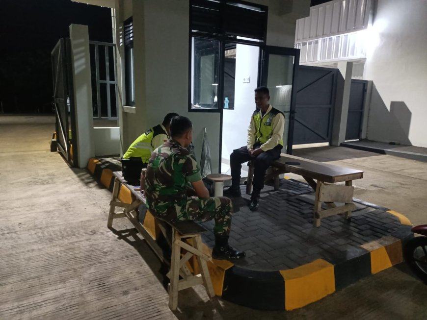 Komsos Dengan Security, Babinsa Penusupan Himbau Tingkatkan Keamanan