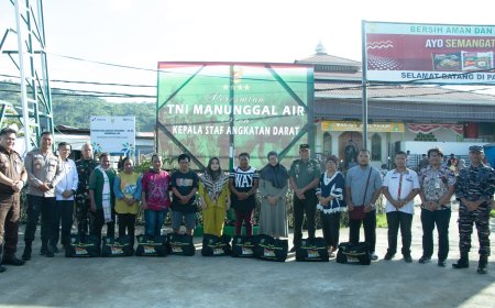 Dandim Jayapura VICON Peresmian Sumur Bor TNI Manunggal Air Program Kepala Staf Angkatan Darat