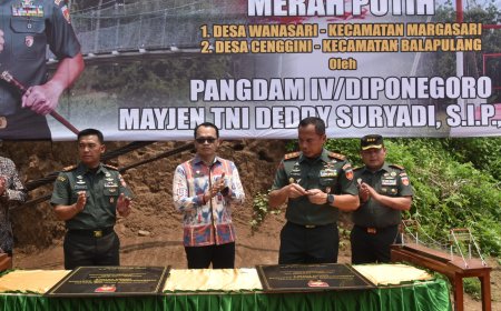 Pangdam IV Diponegoro Resmikan Jembatan Gantung Kali Kumisik Desa Wanasari