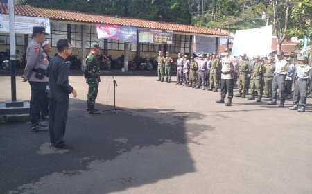 Anggota Koramil 19 Bumijawa Hadiri Apel Siaga Satlinmas Se-Kecamatan Bumijawa