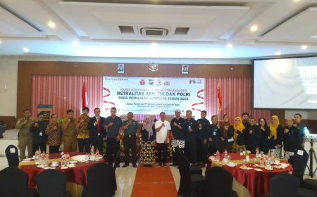 Pabung Kodim Tegal Hadiri Rapat Kordinasi Stakeholder Pada Pilkada Serentak Tahun 2024