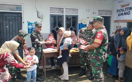 Danramil Karangkobar Bersama Babinsa Dukung Upaya Pencegahan Stunting di Posyandu