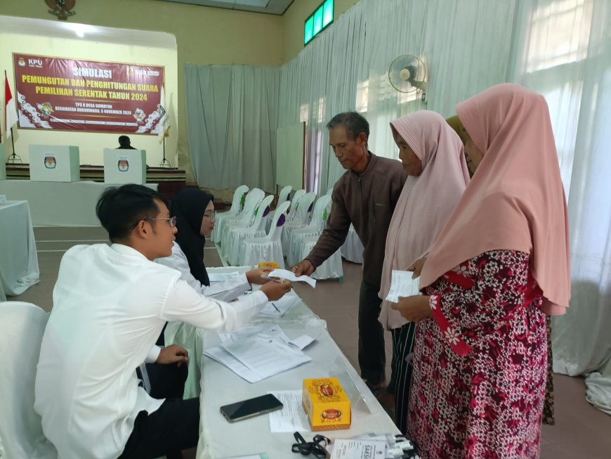 Pabung Kodim Tegal Hadiri Simulasi Pemungutan Dan Penghitungan Suara Pilkada Serentak Tahun 2024