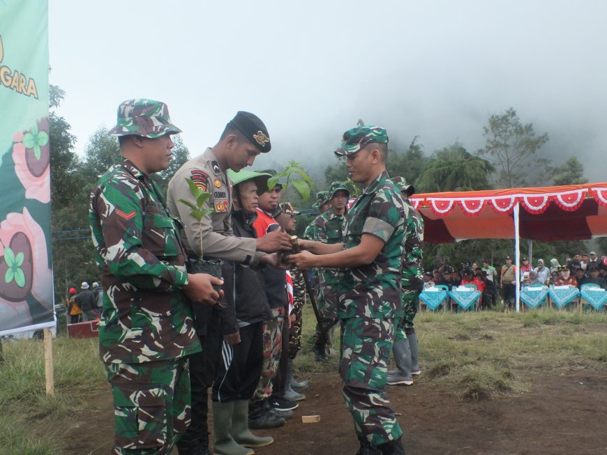 Kodim 0704 Banjarnegara Geo Dipa dan Perhutani Gelar Penanaman 7.000 Pohon di Desa Pekasiran