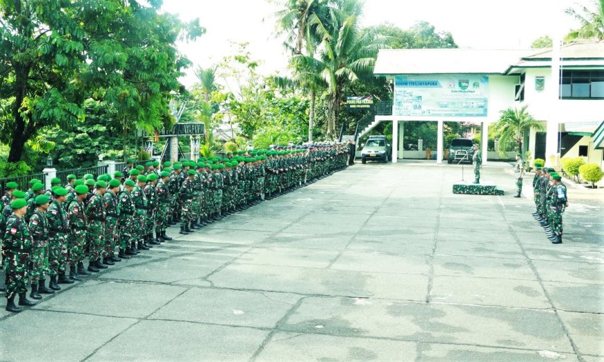 Pastikan Kelancaran Pesta Demokrasi, Dandim Jayapura Pimpin Apel Gabungan Pengamanan Pilkada 2024