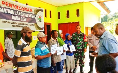 Babinsa Koramil Skanto Dampingi Penyaluran BLT-DD Tahap II di Kampung Gudang Garam