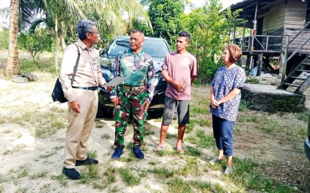Upaya Meningkatkan Kesejahteraan Masyarakat Pabung Keerom Bersama Petugas BI Tinjau Lokasi Pembuatan Sumur Bor