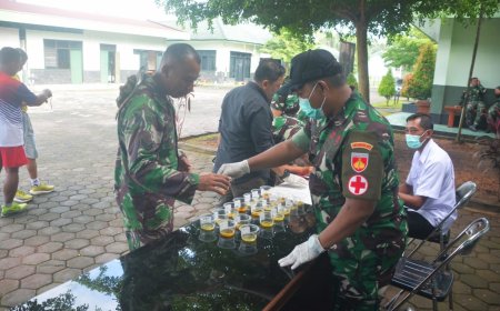 Antisipasi Penyalahgunaan Narkoba Korem 071 Wijayakusuma Sidak Anggota Tes Urine