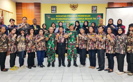Ciptakan NKRI Bermartabat, Kepala Staf Kodim Jayapura Pimpin Pembinaan dan Pemberdaayaan Keluarga Besar TNI KBT