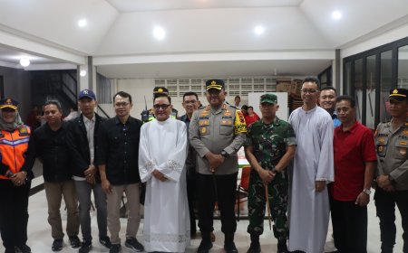 Dandim Tegal Bersama Forkopimda Pantau Perayaan Natal 2024