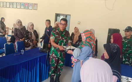 Dandim Tegal Dampingi Uji Coba Pendistribusian Makanan Bergizi Kepada Ibu Menyusui, Ibu Hamil Dan Balita