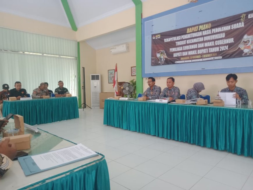 Babinsa Posramil Dukuhwaru Hadiri Rapat Pleno Rekapitulasi Suara Pilkada 2024