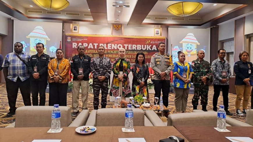 Dandim Jayapura Hadiri Rapat Pleno Terbuka Rekapitulasi Hasil Penghitungan Suara Tingkat Kota Jayapura