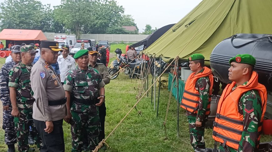 Dalam Rangka Siaga Bencana dan Kontinjensi Kapolres, Dandim dan Pj Bupati Tegal Pimpin Apel Kesiapsiagaan