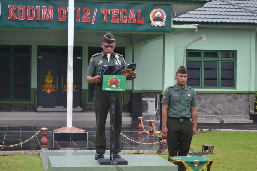 Kodim 0712 Tegal Gelar Upacara Bendera