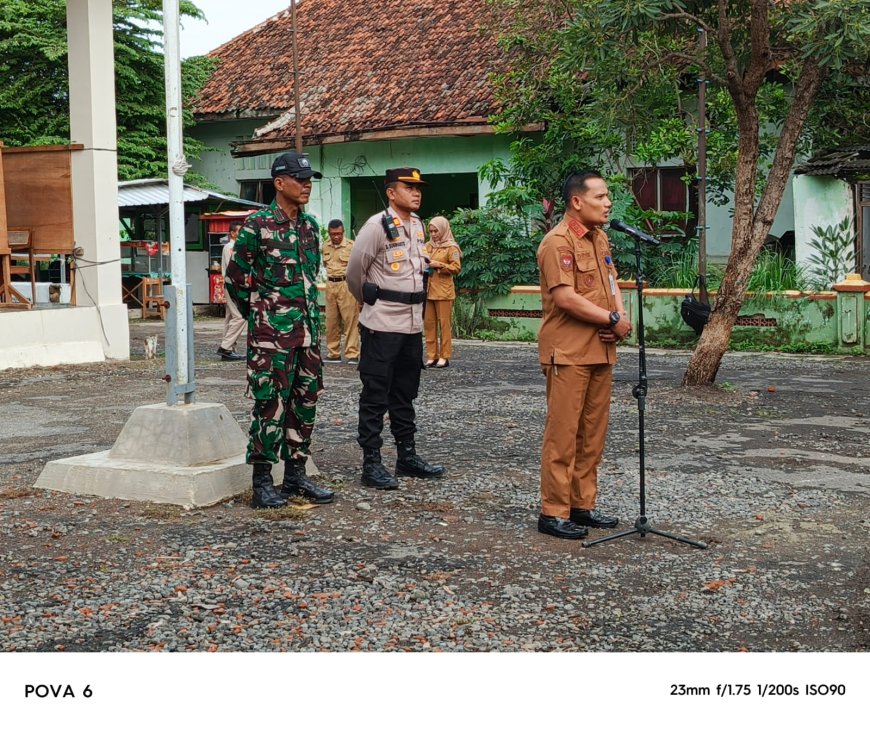 Menjelang Puncak Musim Hujan, forkopimcam Kramat Gelar Apel Siaga Bencana