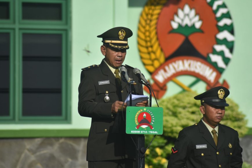 Kasdim 0712 Tegal Pimpin Upacara Peringatan Hari Bela Negara Tahun 2024