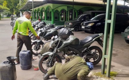 Kodim Tegal Terima Pemeliharaan Kendaraan Dinas Dari Tim Harpal Benglap Slawi