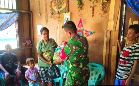 Wujud Kepedulian Dan Penuhi Kebutuhan Keluarga Babinsa Demta Berikan Sembako Warga Masyarakat Binaan