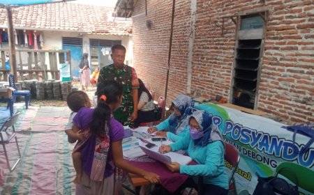 Babinsa Sertu Mardoyo Dampingi Kegiatan Posyandu ILP