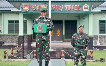 Kodim Tegal Gelar Upacara 17 Januari 2025