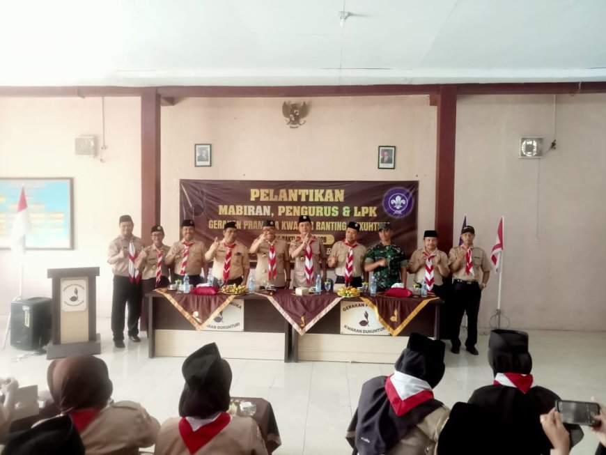 Babinsa Koramil Dukuhturi Hadiri Pelantikan Pengurus Cabang Dan Kwartir Ranting Dukuhturi