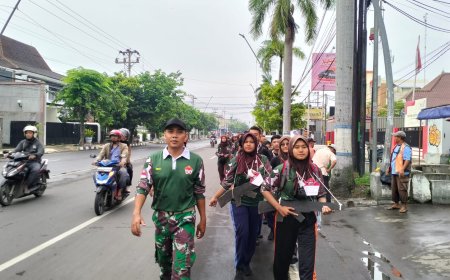 Anggota Kodim Tegal Latih Anggota Baru Saka Wira Kartika