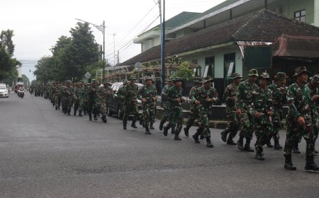 Prajurit Kodim 0704/Banjarnegara Gelar Latihan Hanmars Uji Ketahanan Fisik
