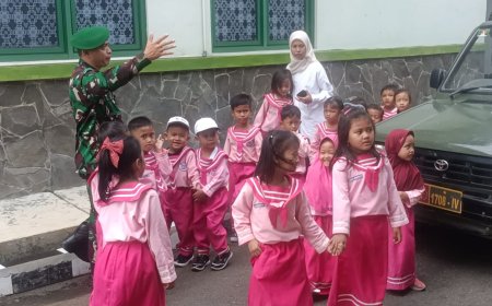 Kodim 0712 Tegal Terima Kunjungan TK Miss Lily Education
