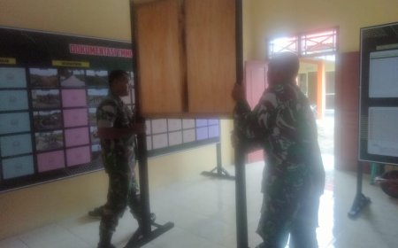 Anggota Kodim 0712 Tegal  Siapkan Posko TMMD Reguler