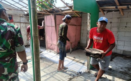 Satgas TMMD Reguler Tegal Mulai Bongkar Rumah Bapak Prayitno