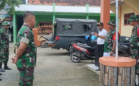 Pasiter Kodim Tegal Beri Motivasi Kepada Personil Satgas TMMD