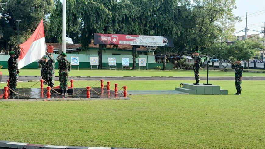 Bacakan Amanat Kasad, Dandim Tegal Pimpin Upacara Bendera 17 Februari 2025