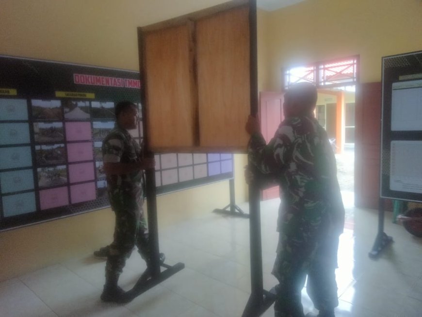 Anggota Kodim 0712 Tegal  Siapkan Posko TMMD Reguler
